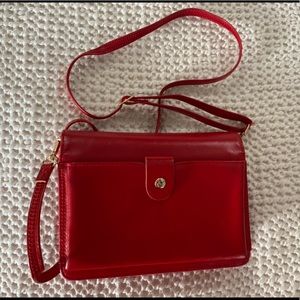 Classic and Modern Originally from NY Red Crossbody purse never used